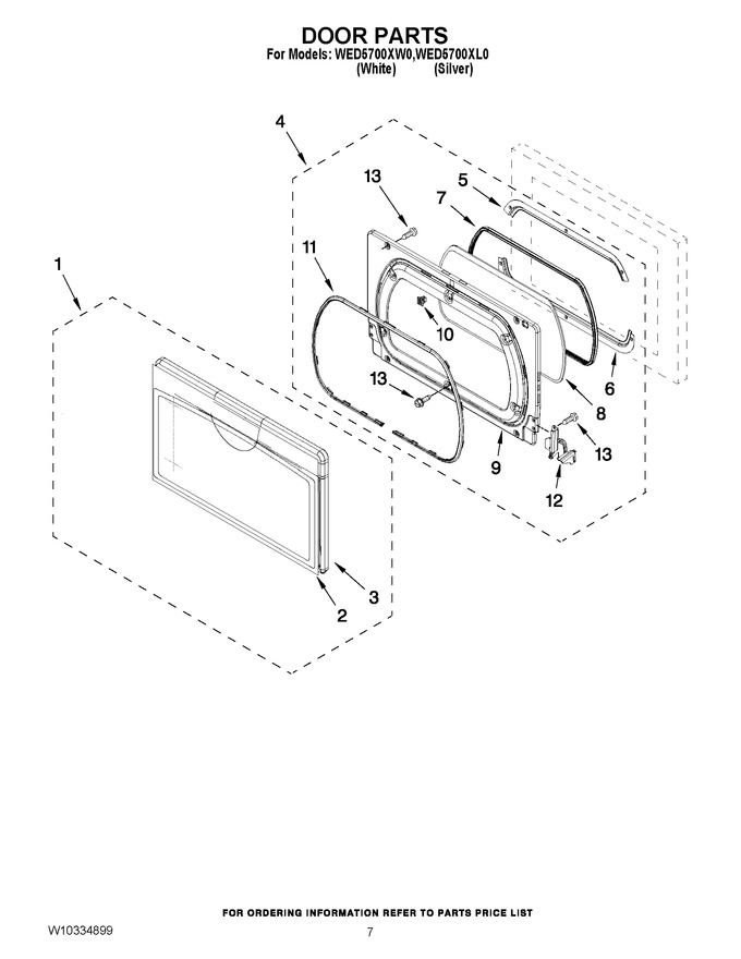 Diagram for WED5700XW0