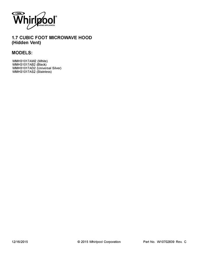 Diagram for WMH31017AB2