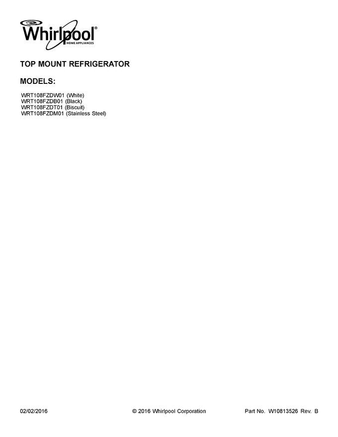 Diagram for WRT108FZDW01