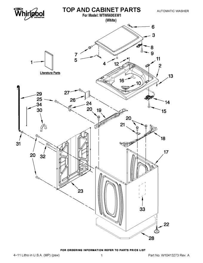 Diagram for WTW5600XW1