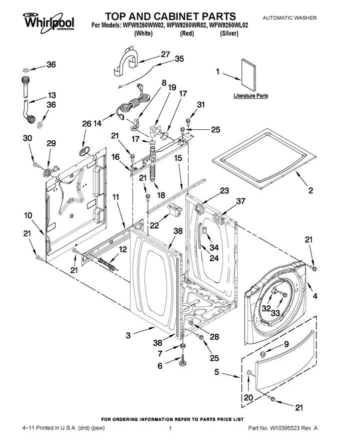 Diagram for WFW9250WL02