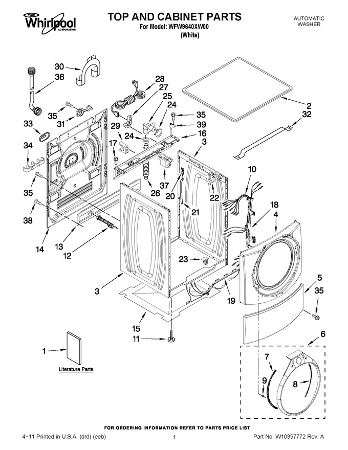 Diagram for WFW9640XW00