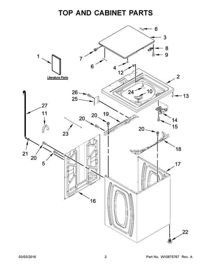 Diagram for WTW4816FW0