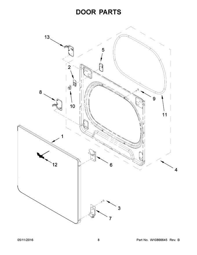 Diagram for WED8000DW3