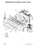 Diagram for 02 - Washer/dryer Control Panel Parts