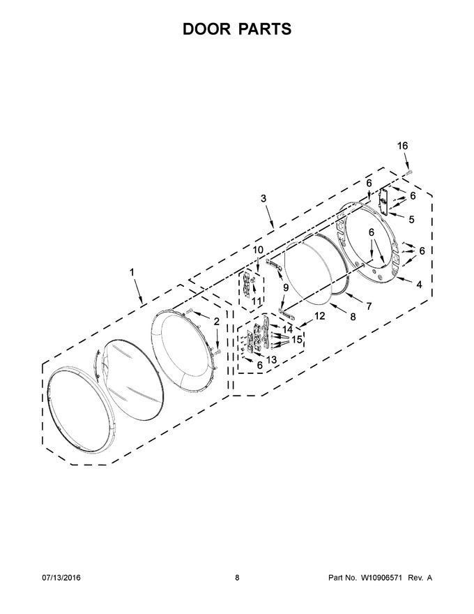 Diagram for WED8540FW0