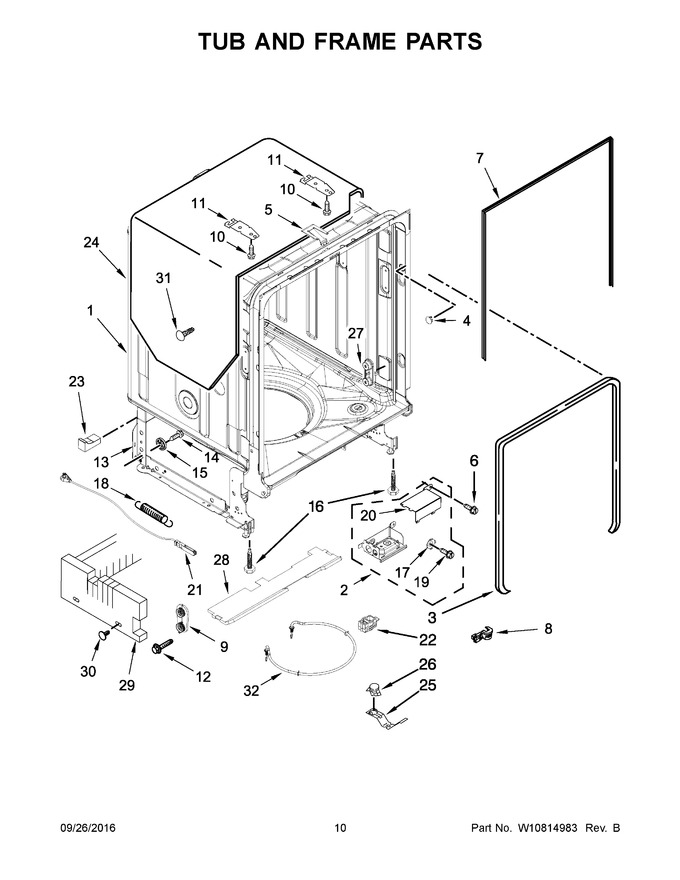 Diagram for KDTE254EWH1