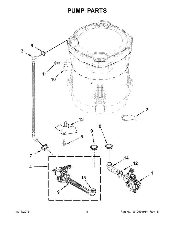 Diagram for WTW8500DW1