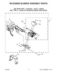 Diagram for 05 - W10336852 Burner Assembly Parts