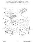 Diagram for 02 - Cooktop, Burner And Grate Parts