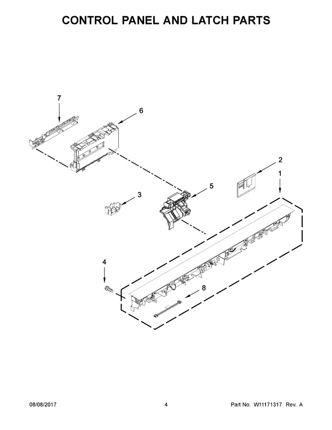 Diagram for KDTE254EWH3