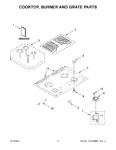 Diagram for 02 - Cooktop, Burner And Grate Parts