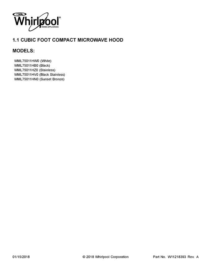 Diagram for WML75011HV0