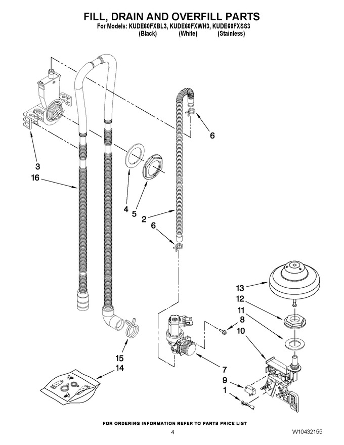 Diagram for KUDE60FXWH3