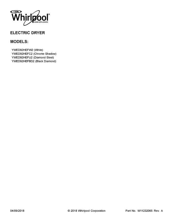 Diagram for YWED92HEFC2