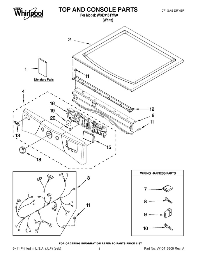 Diagram for WGD9151YW0