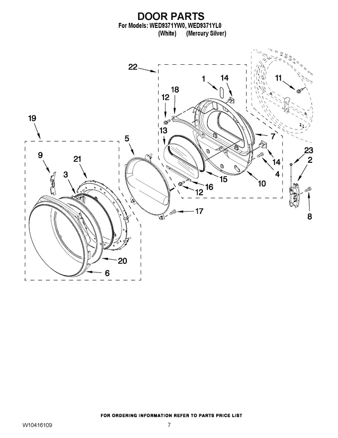 Diagram for WED9371YW0