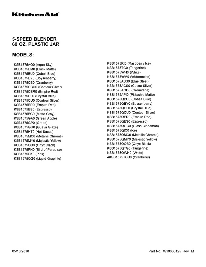 Diagram for KSB1575QER0