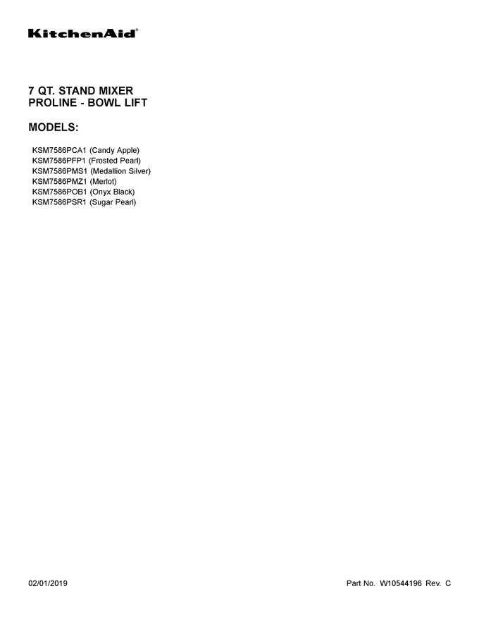 Diagram for KSM7586PMS1