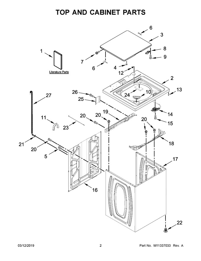 Diagram for WTW4655JW0