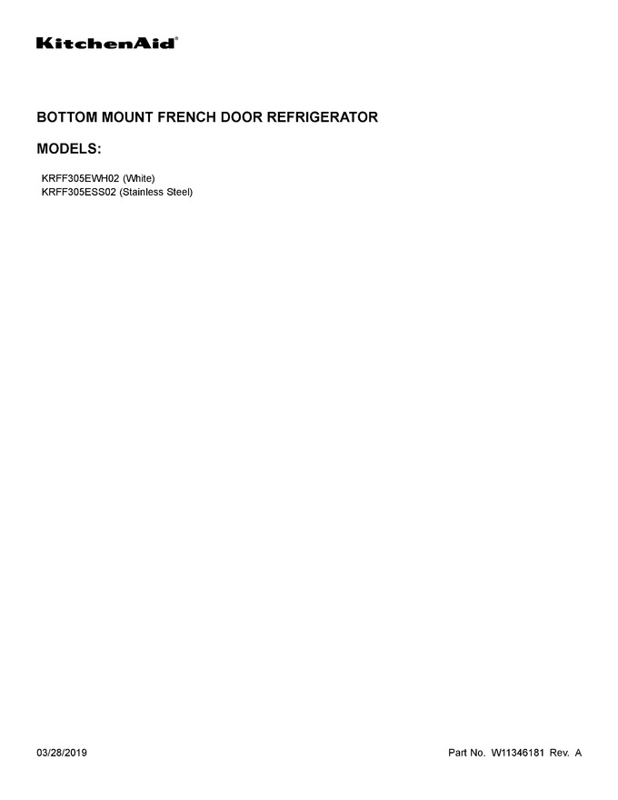 Diagram for KRFF305EWH02