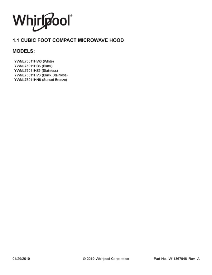 Diagram for YWML75011HZ6