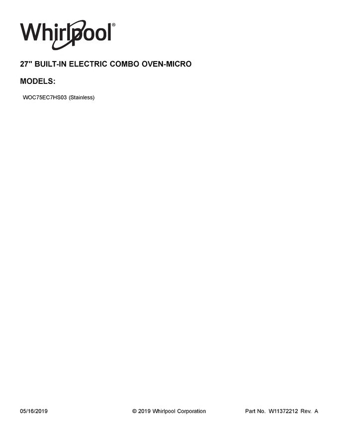 Diagram for WOC75EC7HS03