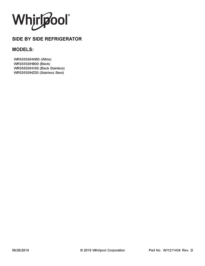 Diagram for WRS555SIHV00