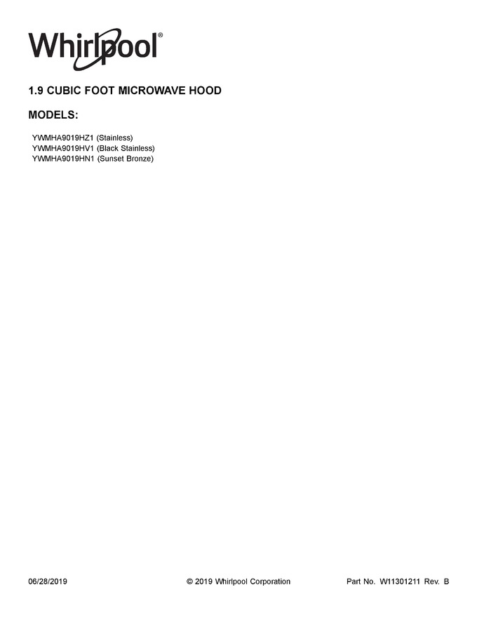 Diagram for YWMHA9019HZ1