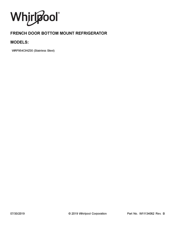 Diagram for WRF954CIHZ00