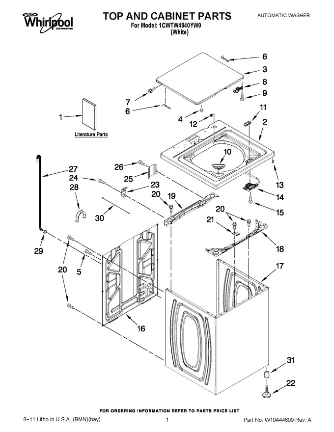 Diagram for 1CWTW4840YW0