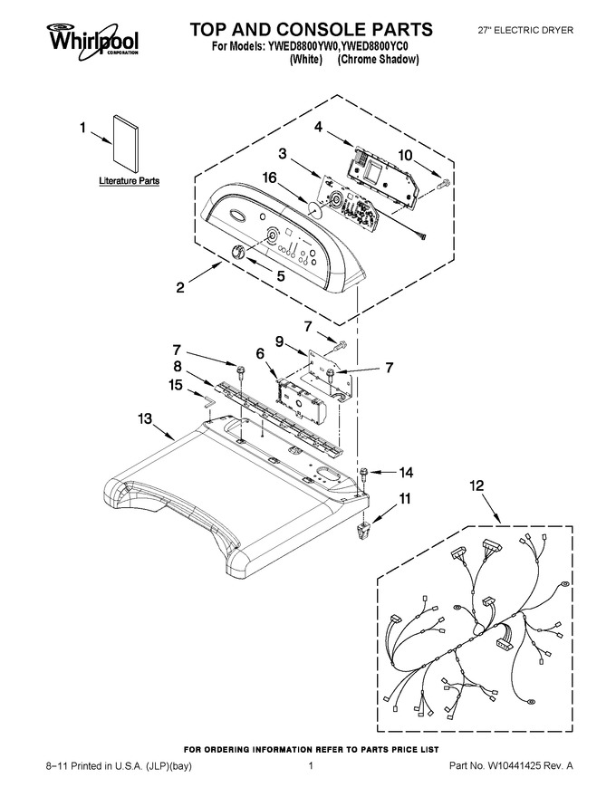 Diagram for YWED8800YC0