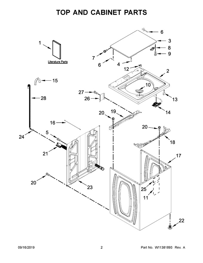 Diagram for WTW5000DW3