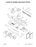 Diagram for 03 - Cooktop, Burner And Grate Parts