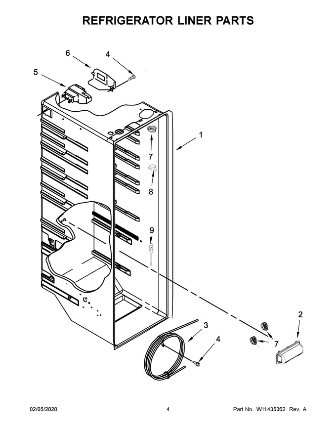 Diagram for WRS325SDHW04