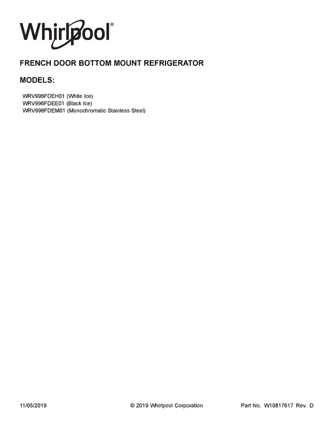 Diagram for WRV996FDEM01