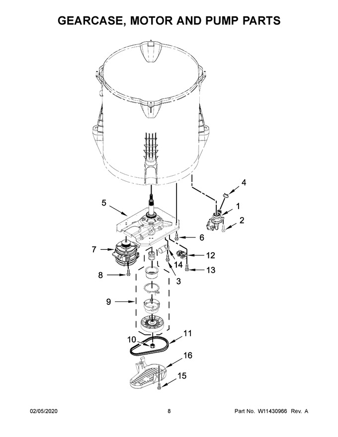 Diagram for WTW5005KW0