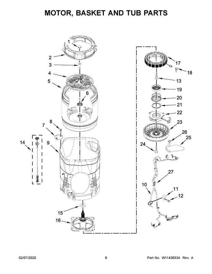 Diagram for WTW7500GW3