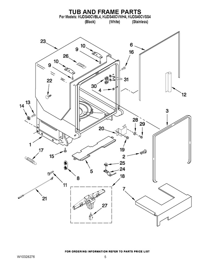 Diagram for KUDS40CVWH4