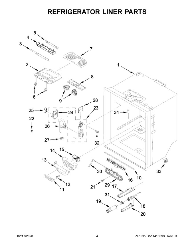 Diagram for KRFF305EWH03