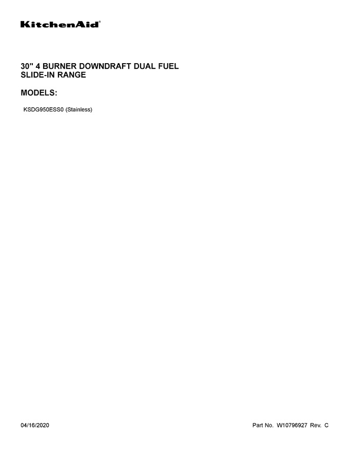 Diagram for KSDG950ESS0