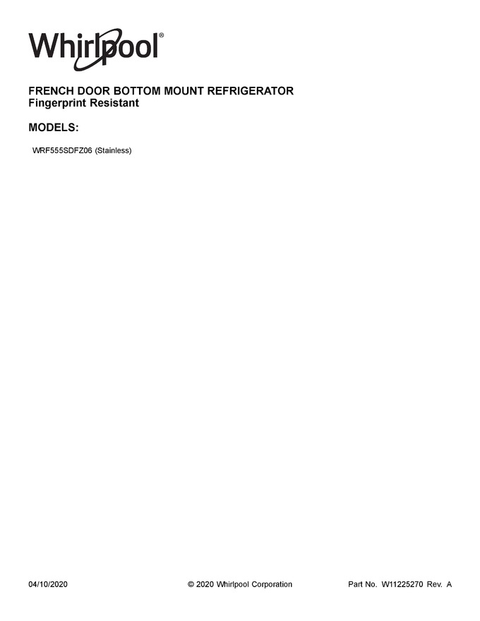 Diagram for WRF555SDFZ06