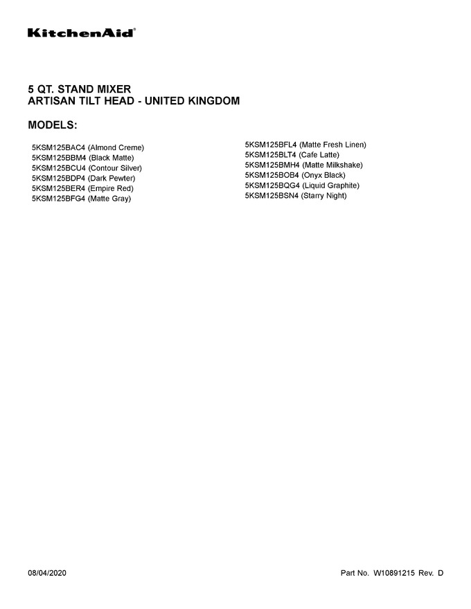 Diagram for 5KSM125BCU4