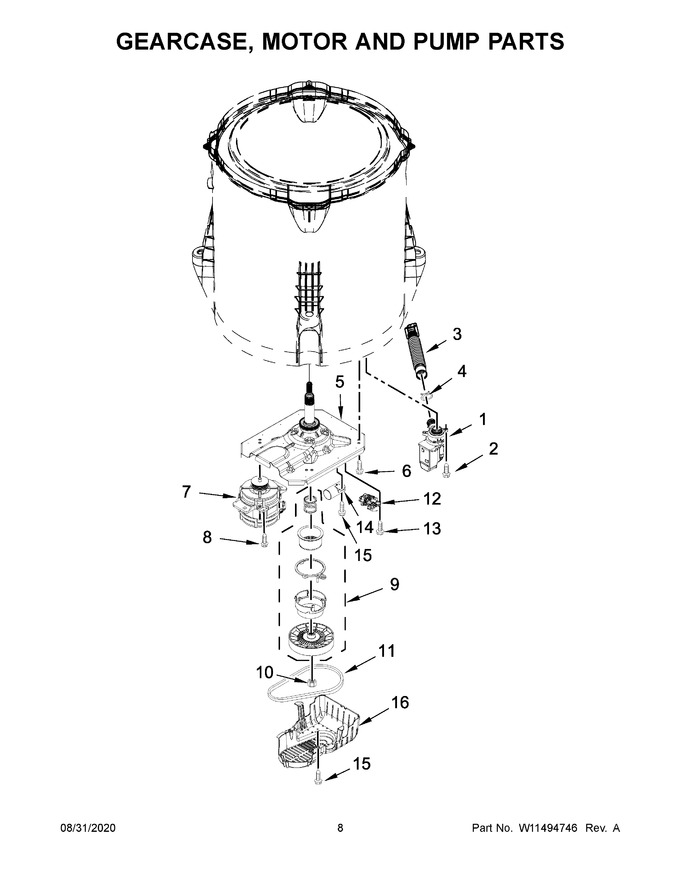 Diagram for WTW4850HW2