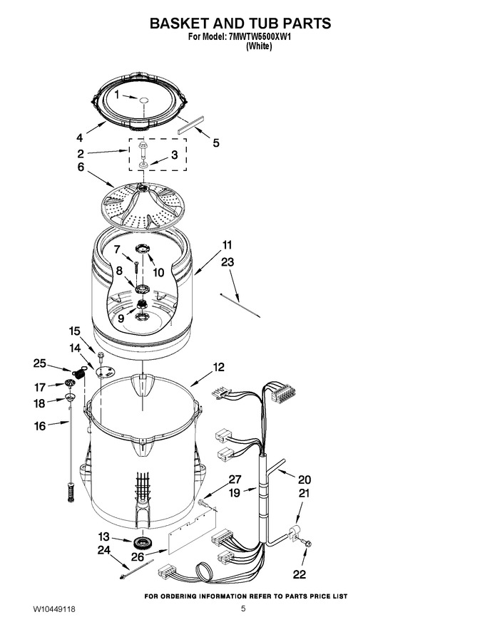 Diagram for 7MWTW5500XW1