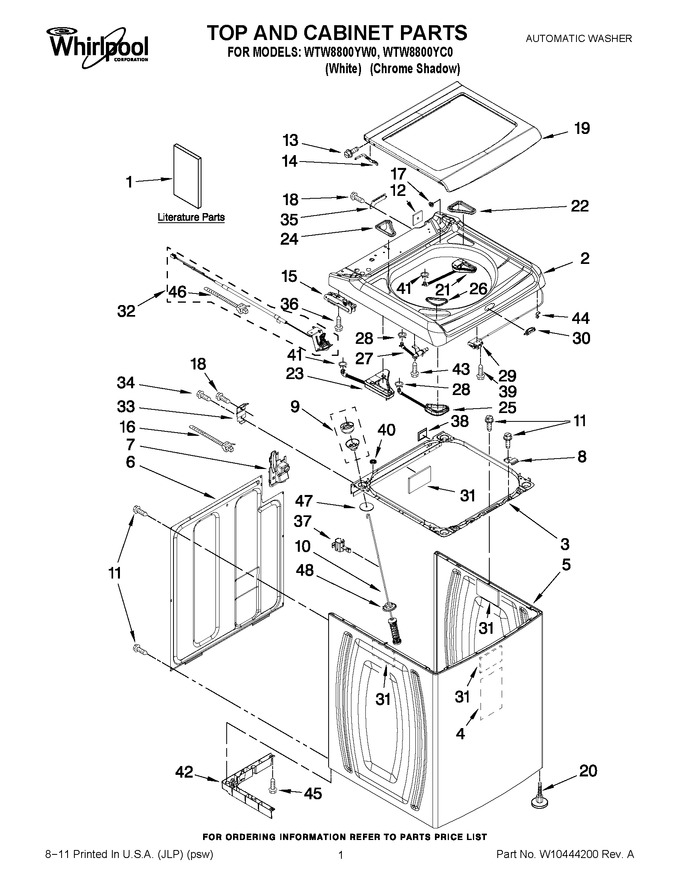 Diagram for WTW8800YC0