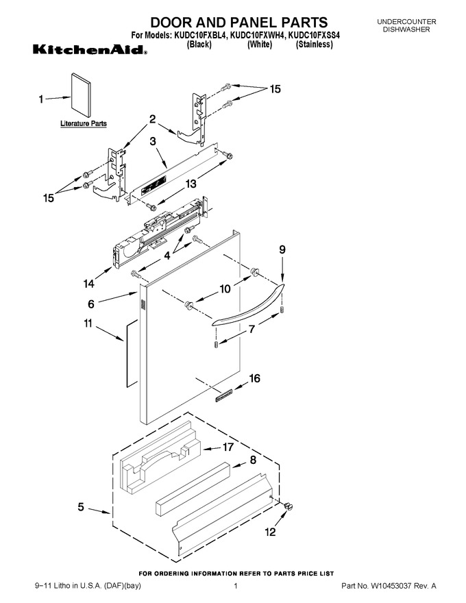 Diagram for KUDC10FXWH4