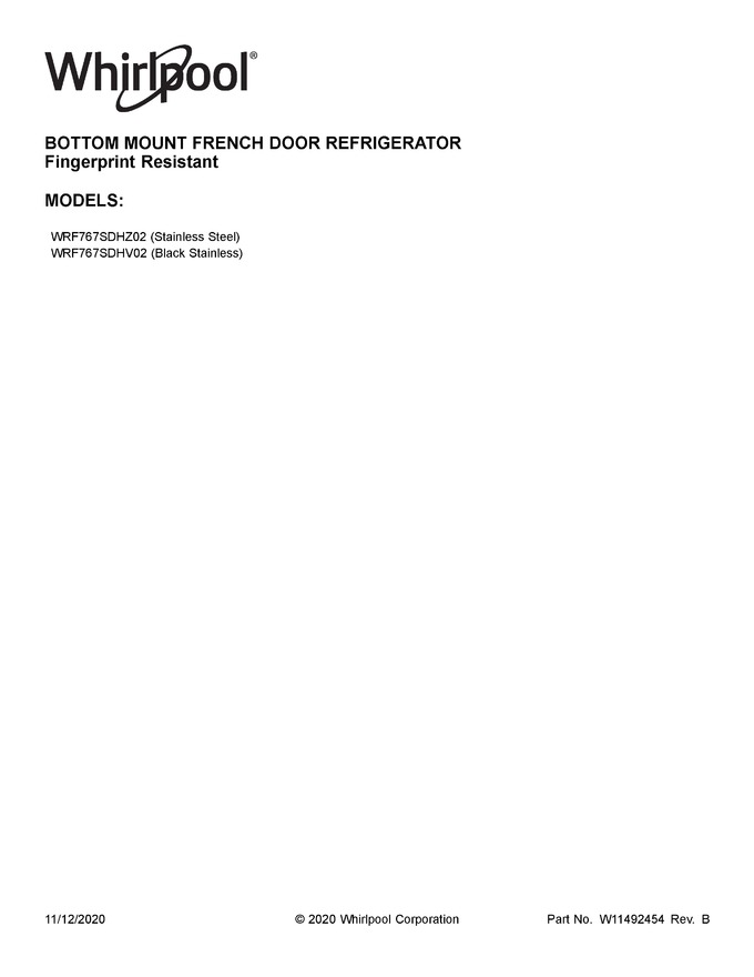 Diagram for WRF767SDHV02