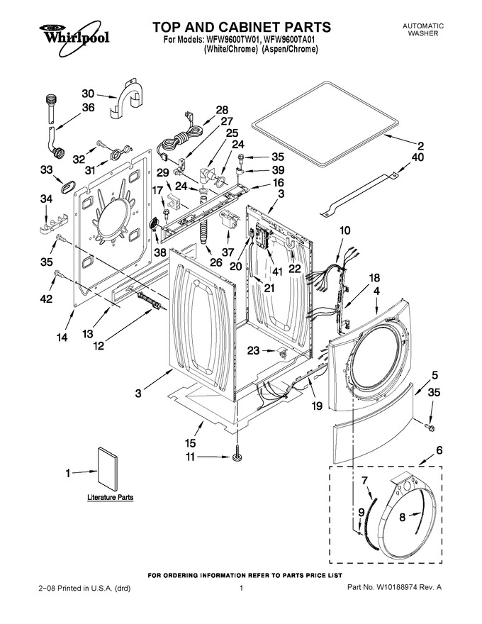 Diagram for WFW9600TW01