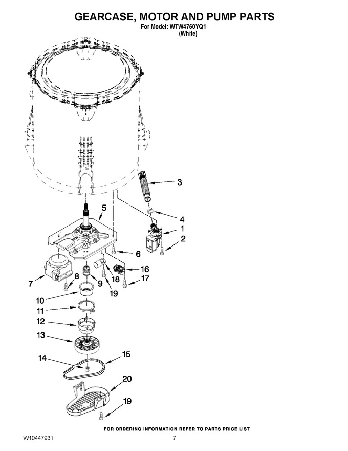 Diagram for WTW4750YQ1